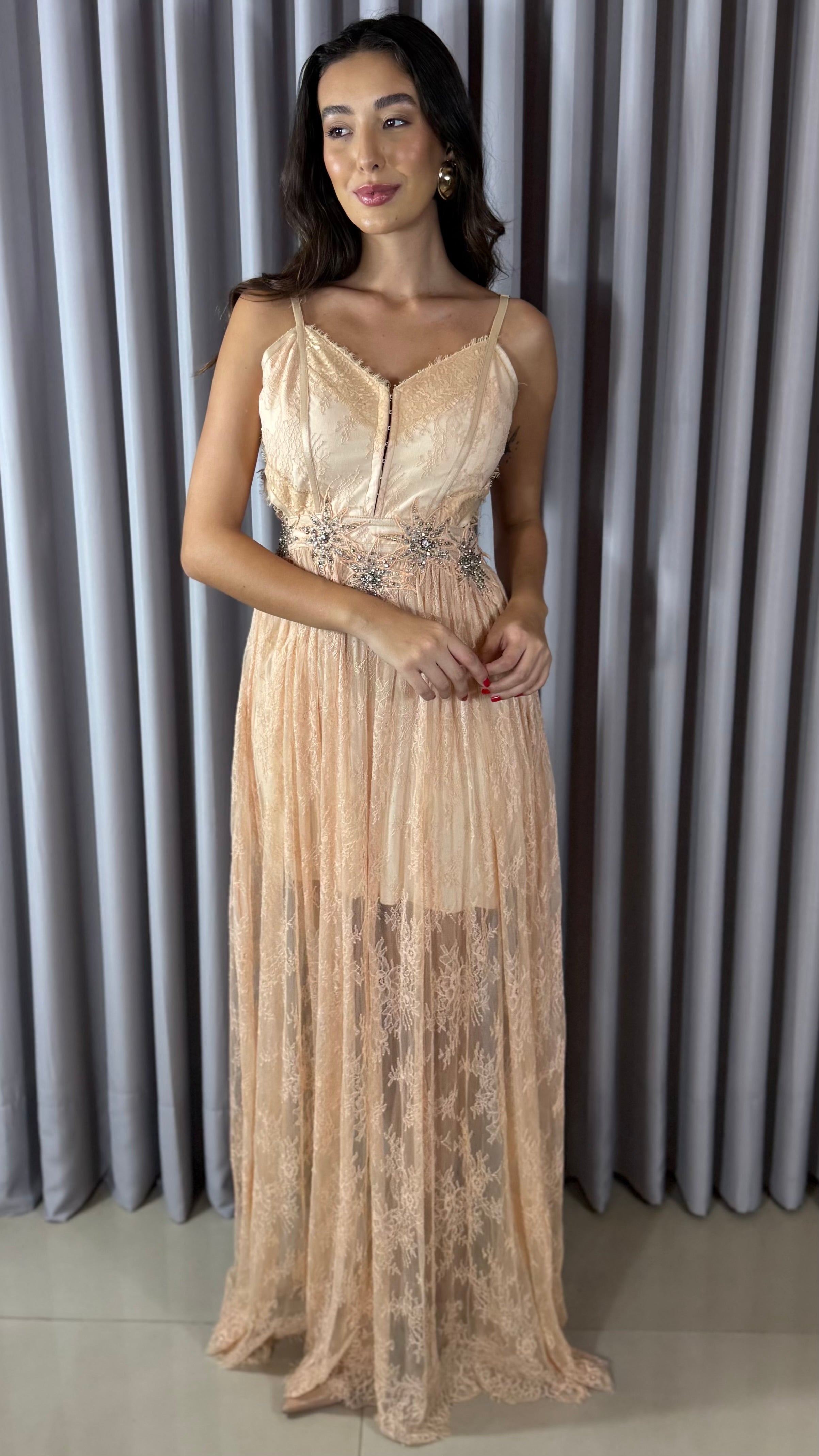 VESTIDO LONGO BORDADO – CAOS