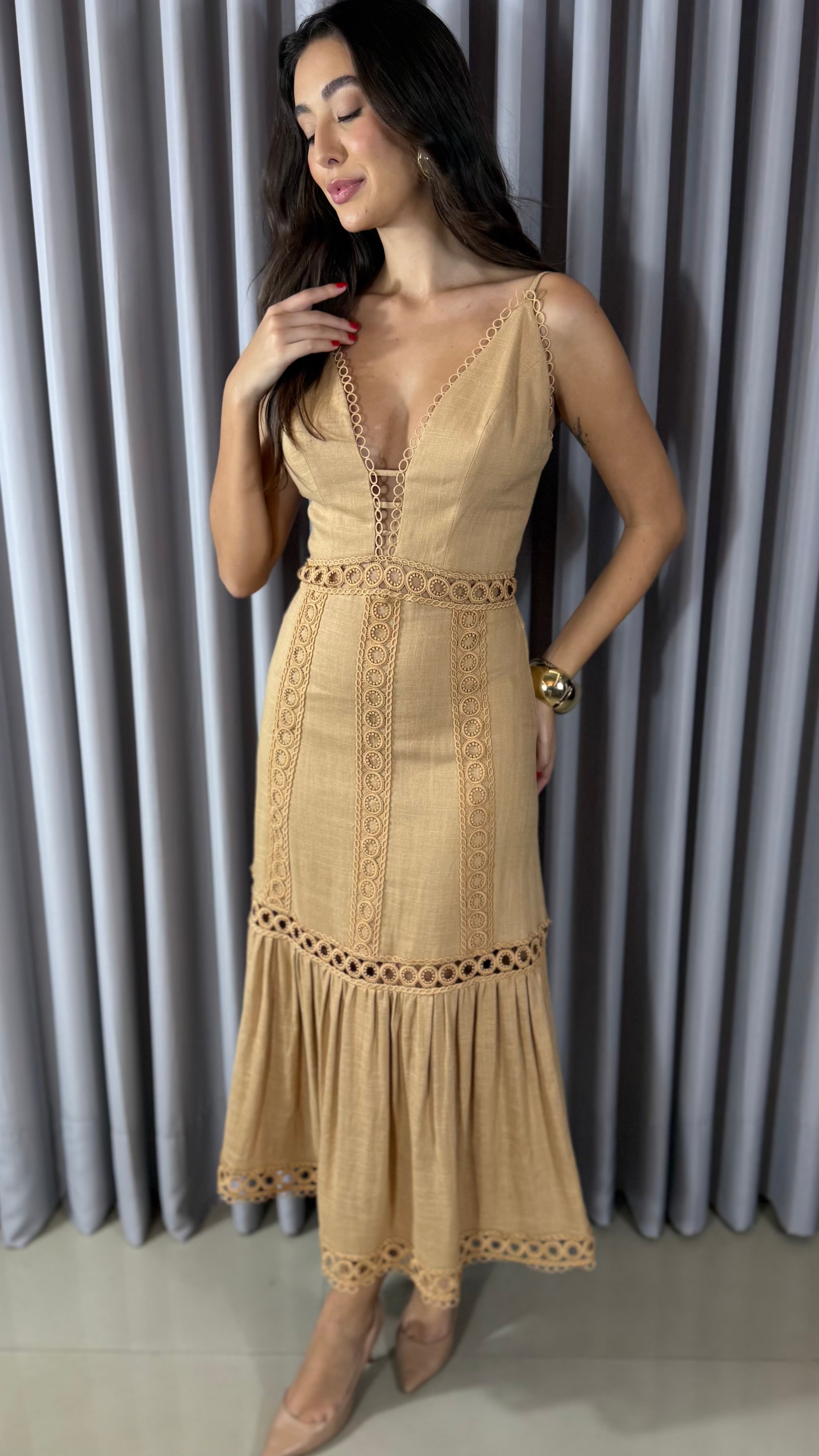 VESTIDO LINHO SIENI  - ANNE FERNANDES