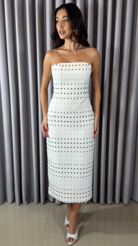 VESTIDO MÍDI COM TACHAS – CAOS