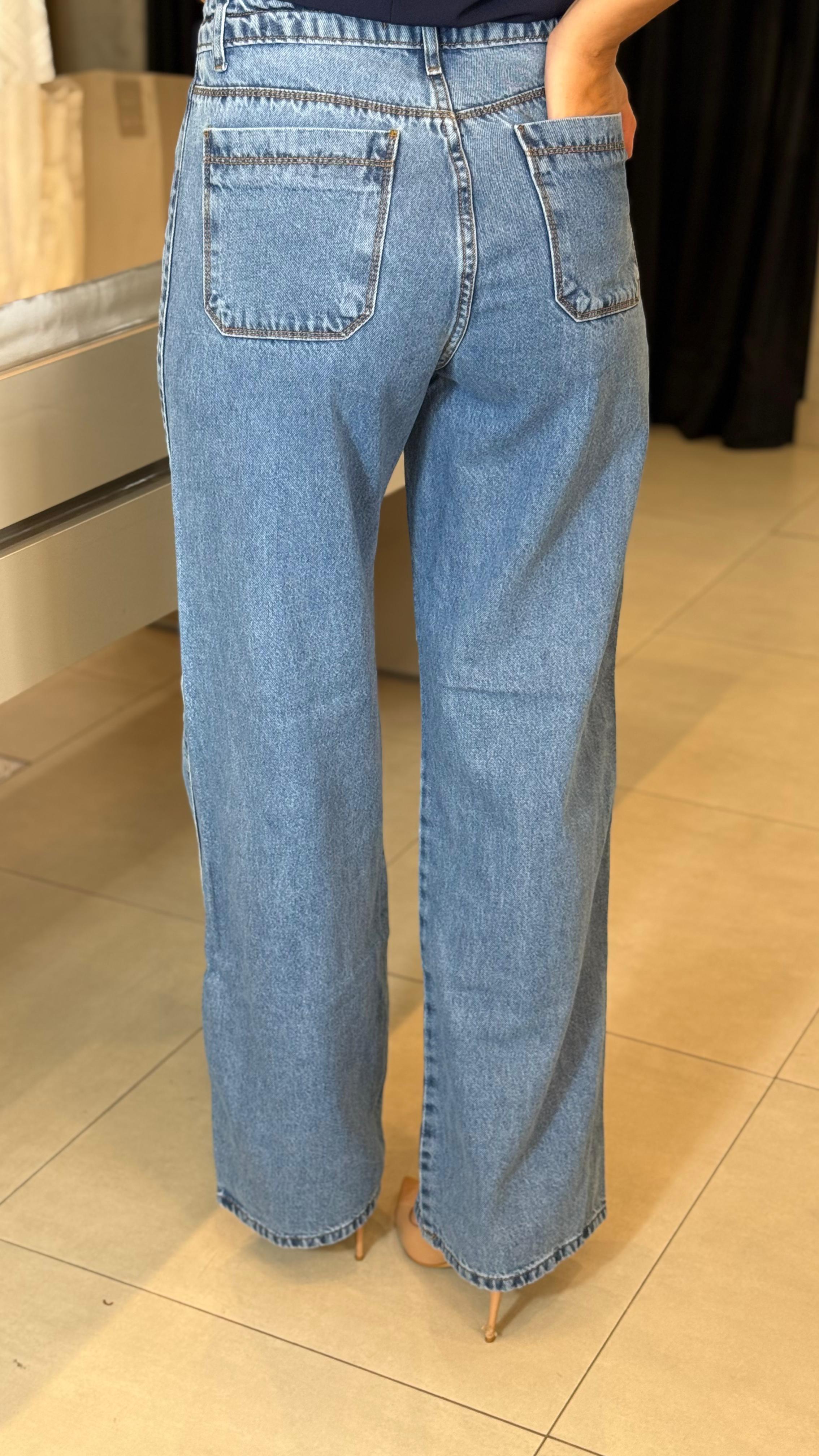 CALÇA JEANS WIDE LEG