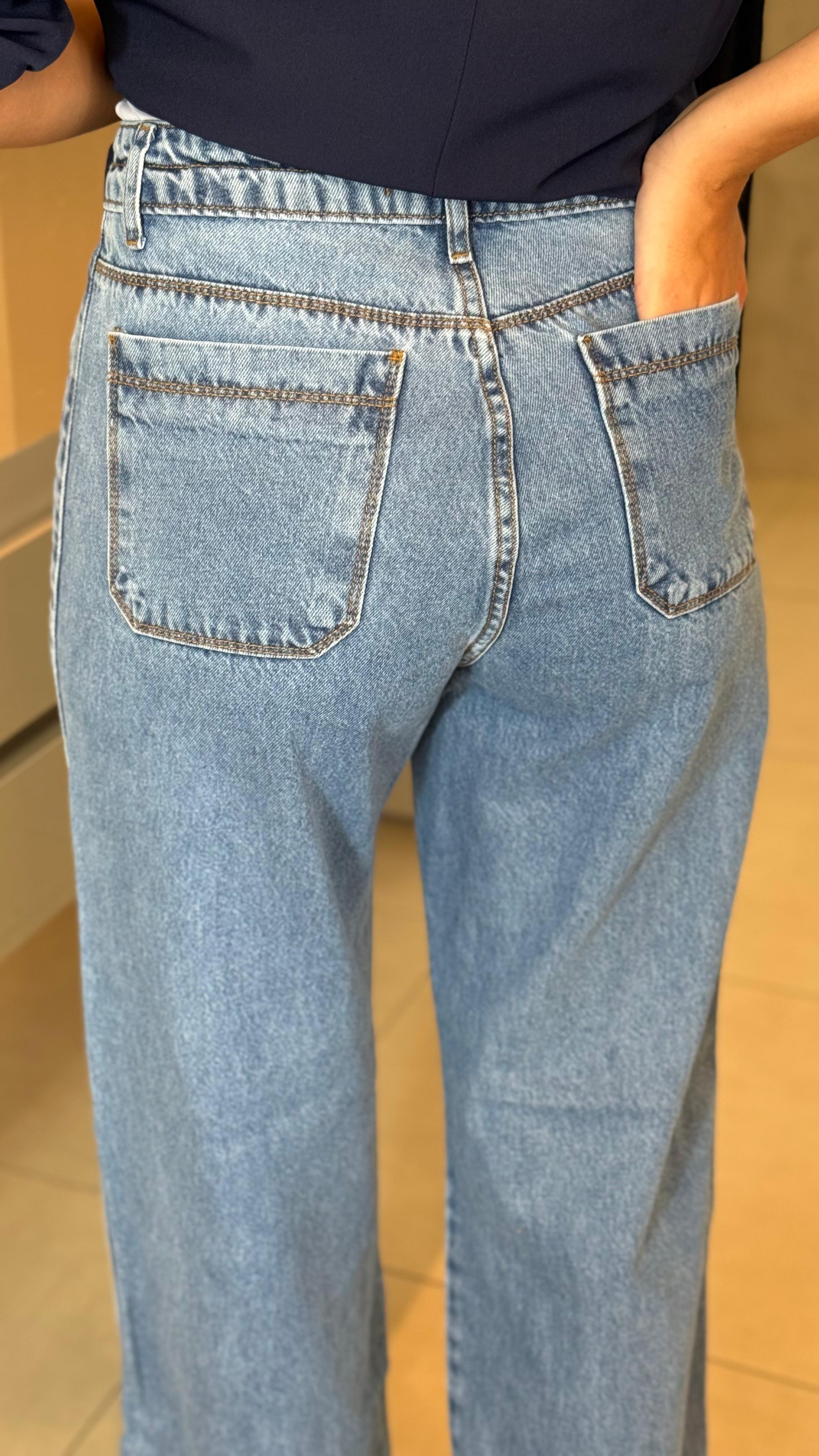 CALÇA JEANS WIDE LEG
