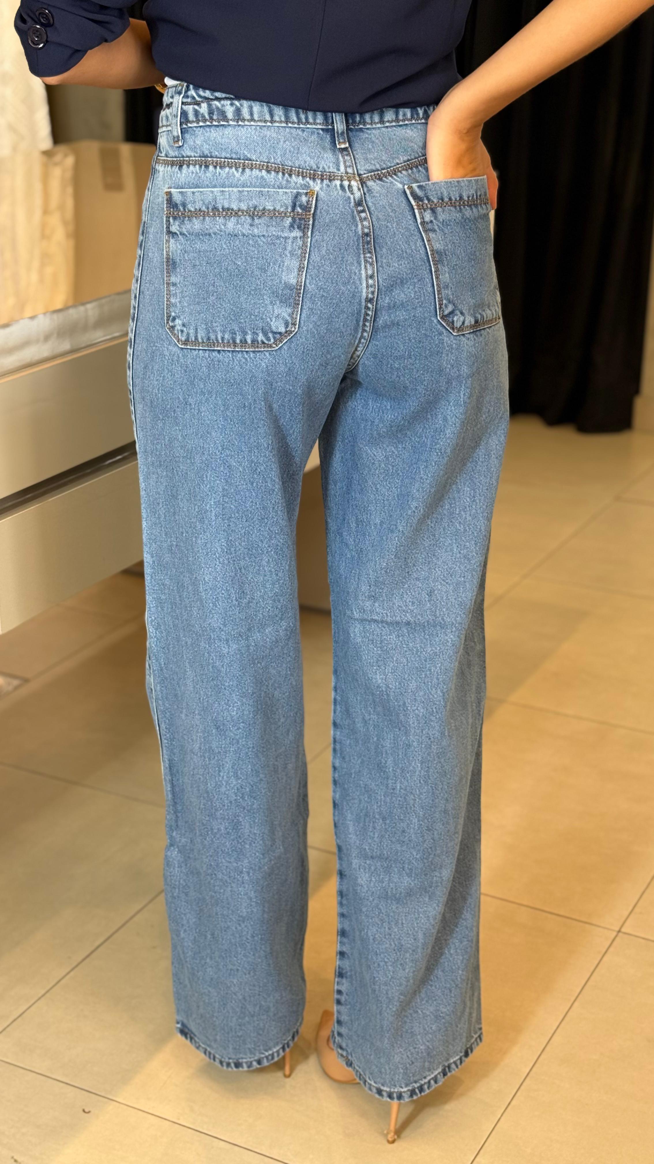 CALÇA JEANS WIDE LEG