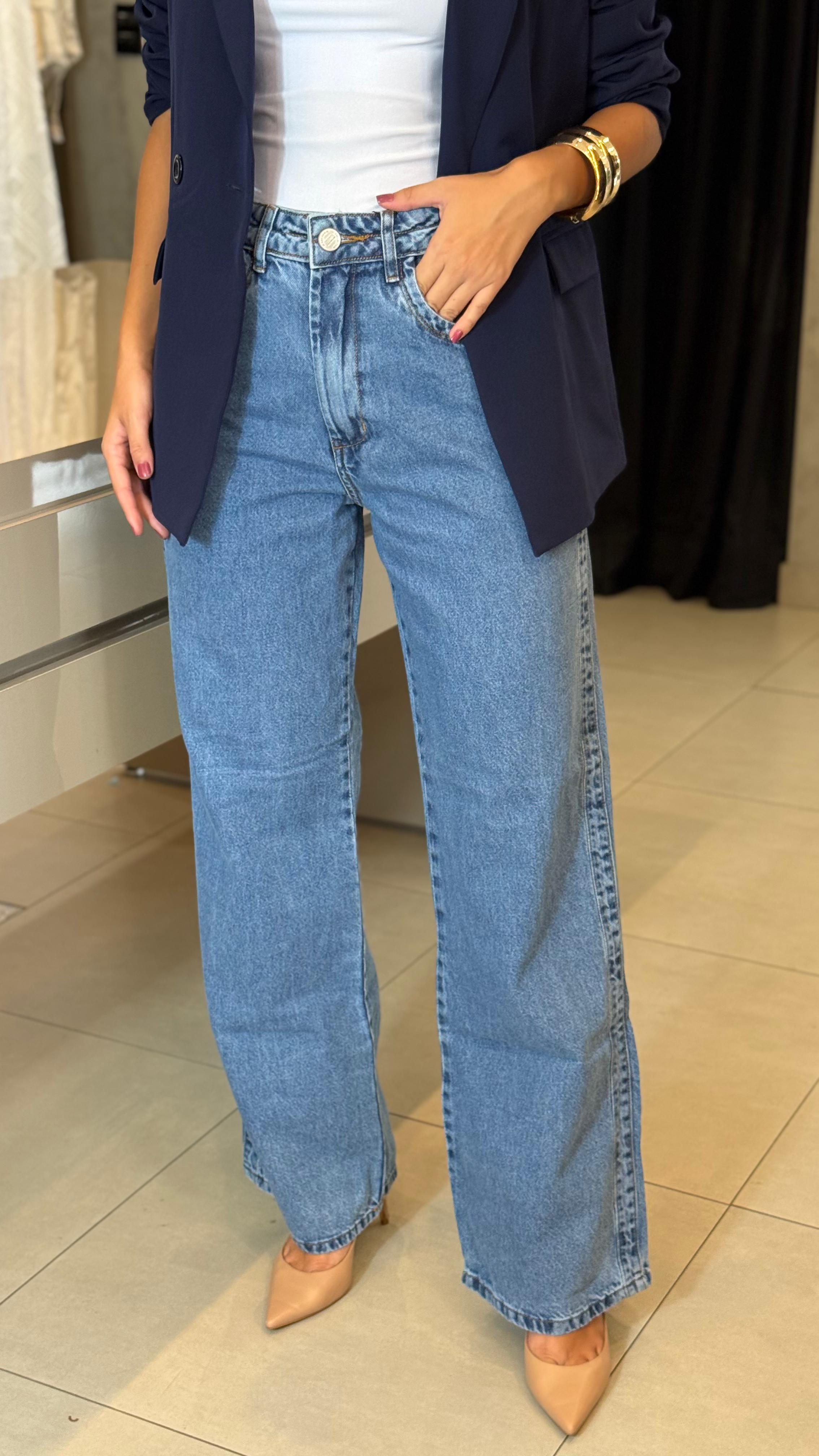 CALÇA JEANS WIDE LEG