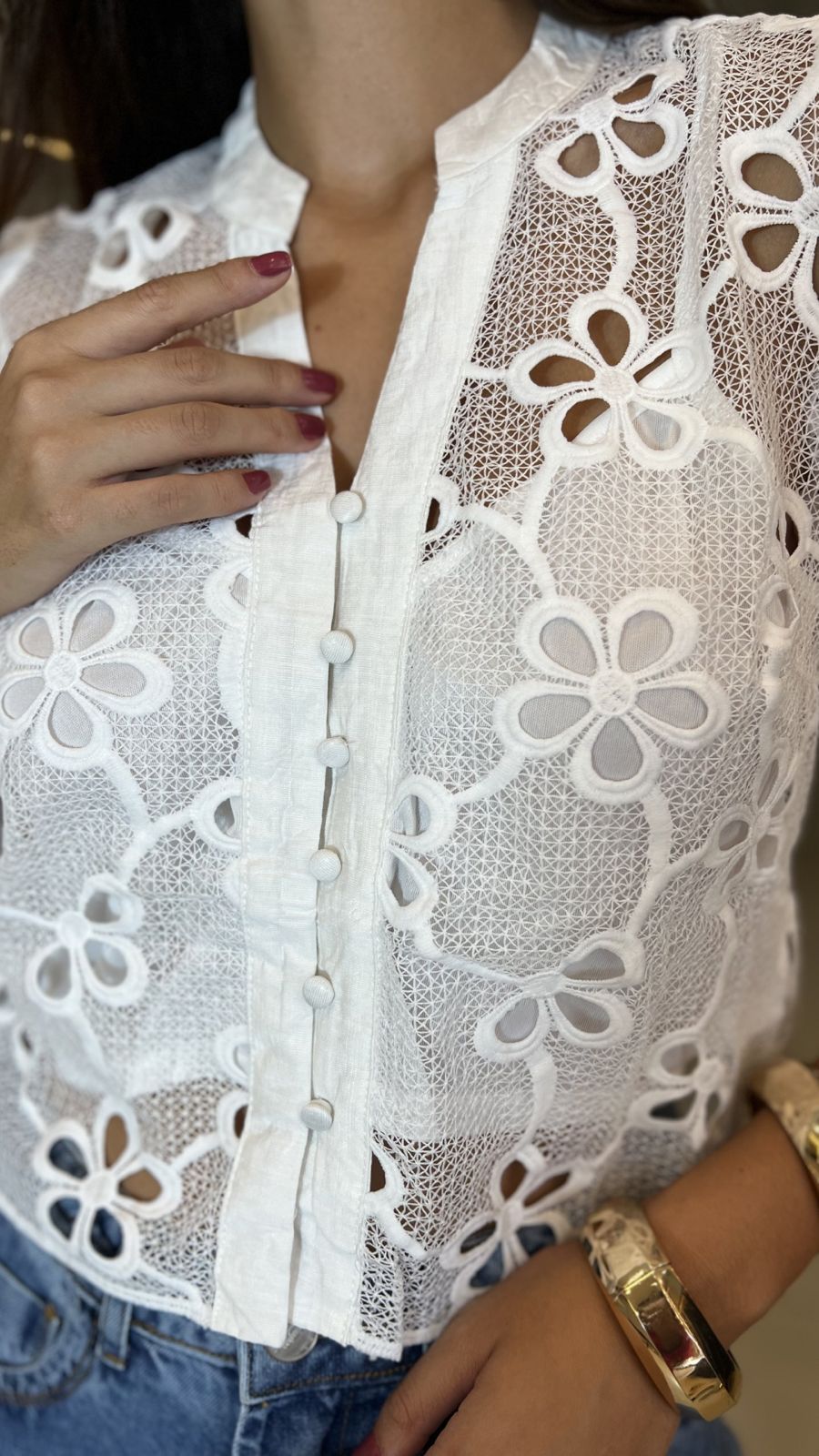 BLUSA RENDA FLOR