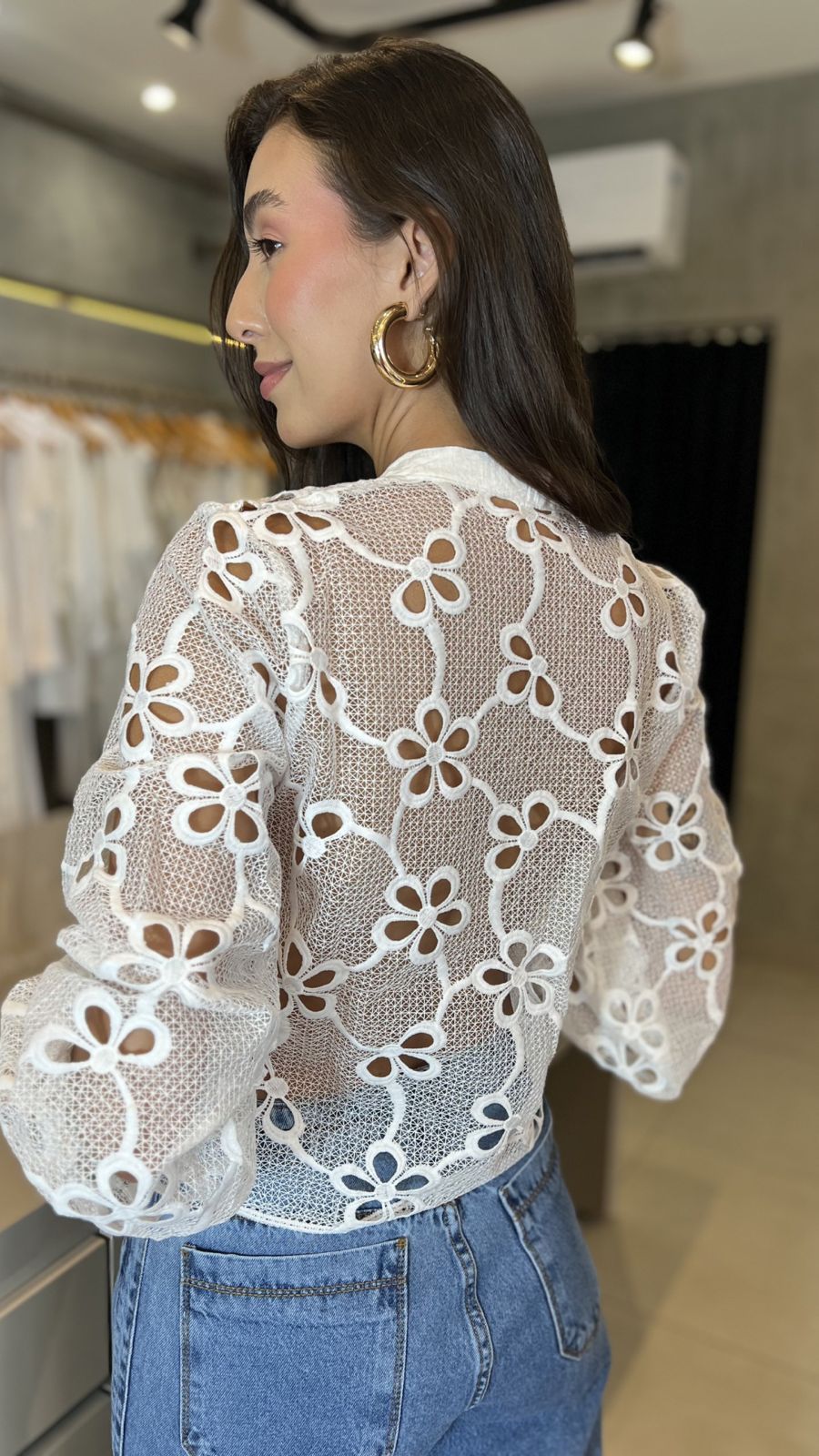 BLUSA RENDA FLOR