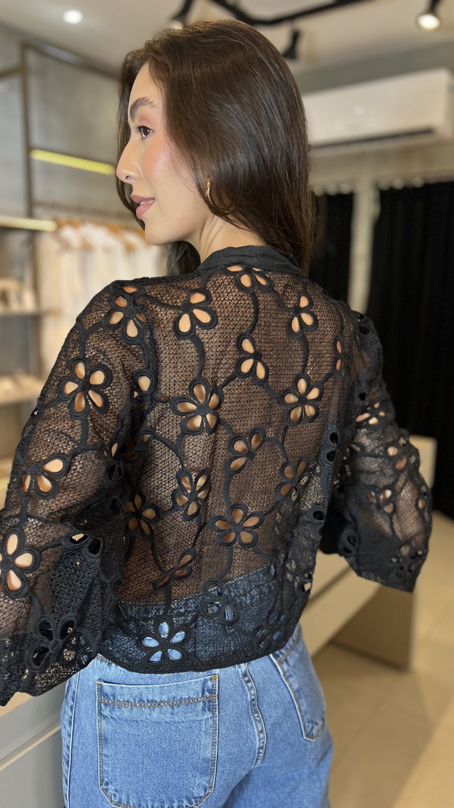 BLUSA RENDA FLOR