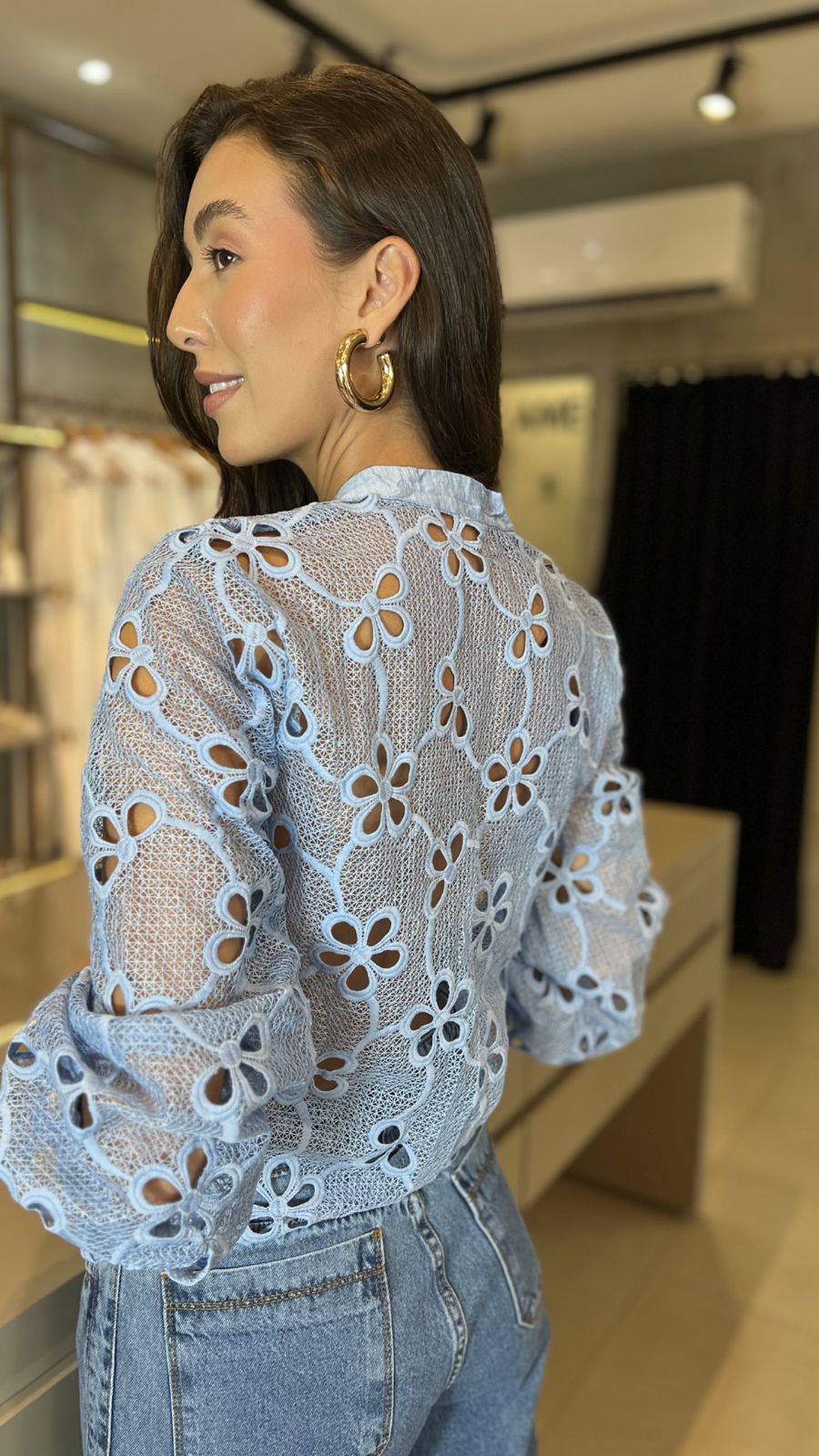 BLUSA RENDA FLOR