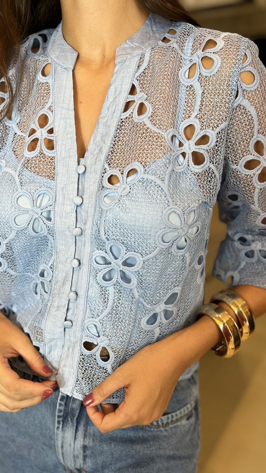 BLUSA RENDA FLOR