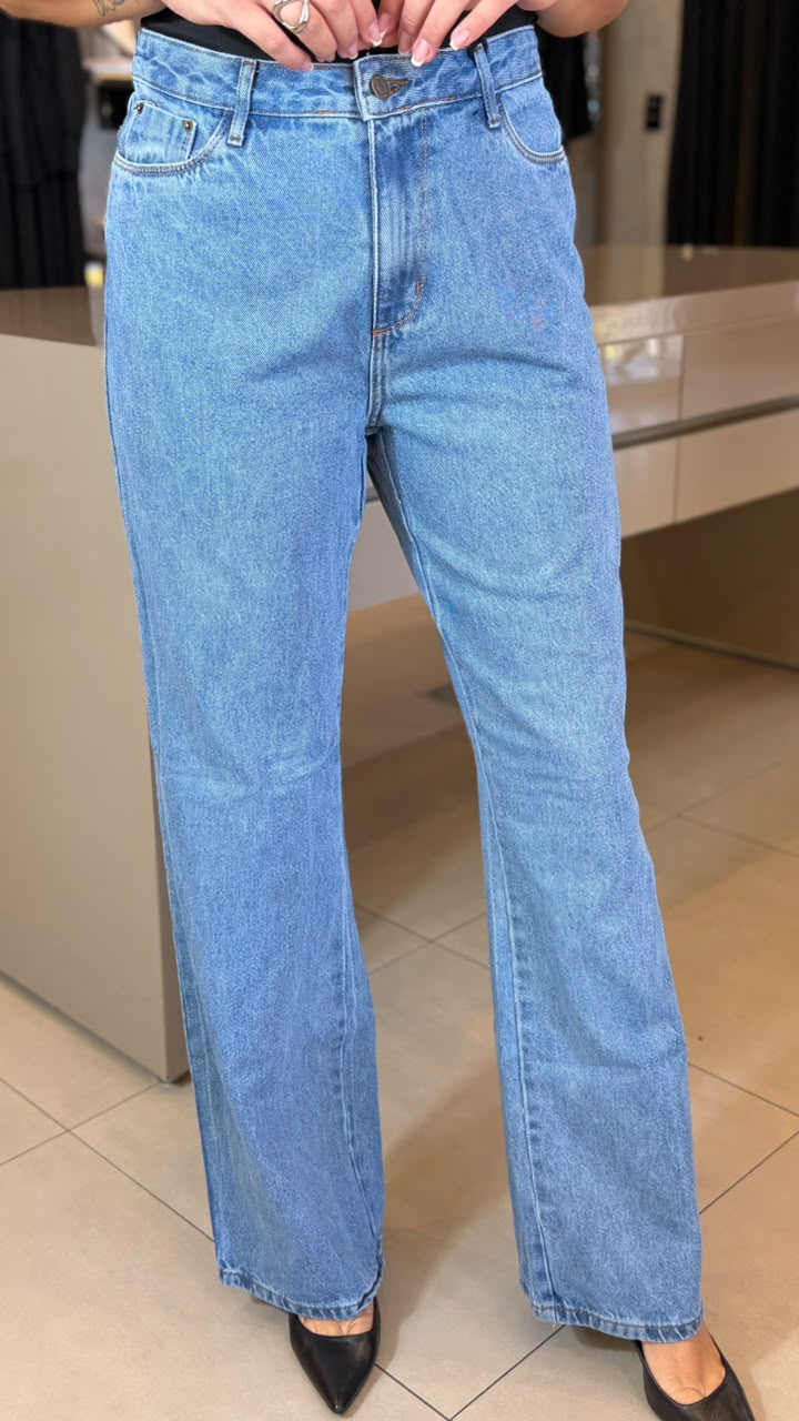 CALÇA JEANS WIDE LEG CONSCIÊNCIA