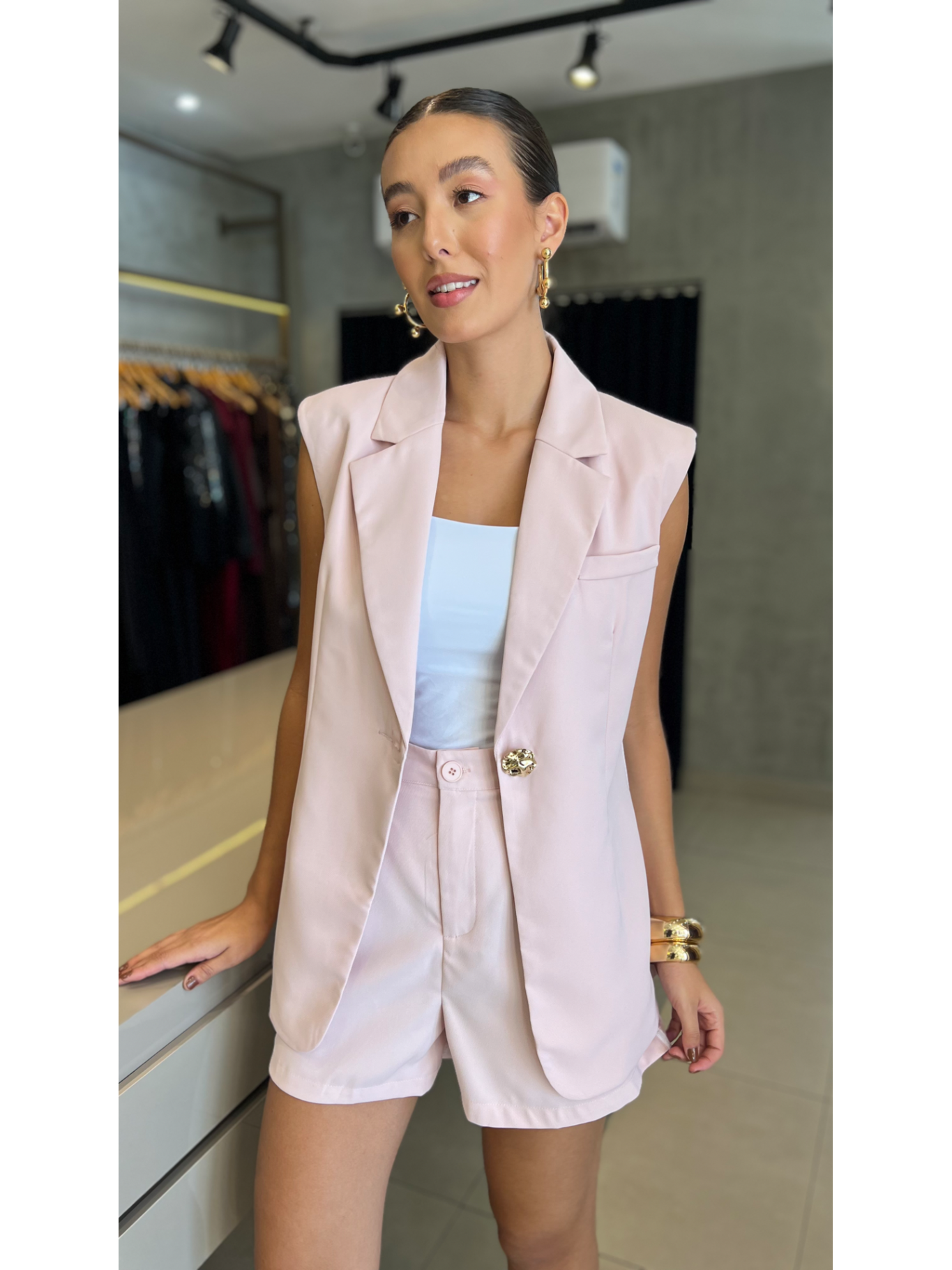 CONJUNTO COLETE SHORT LUMI