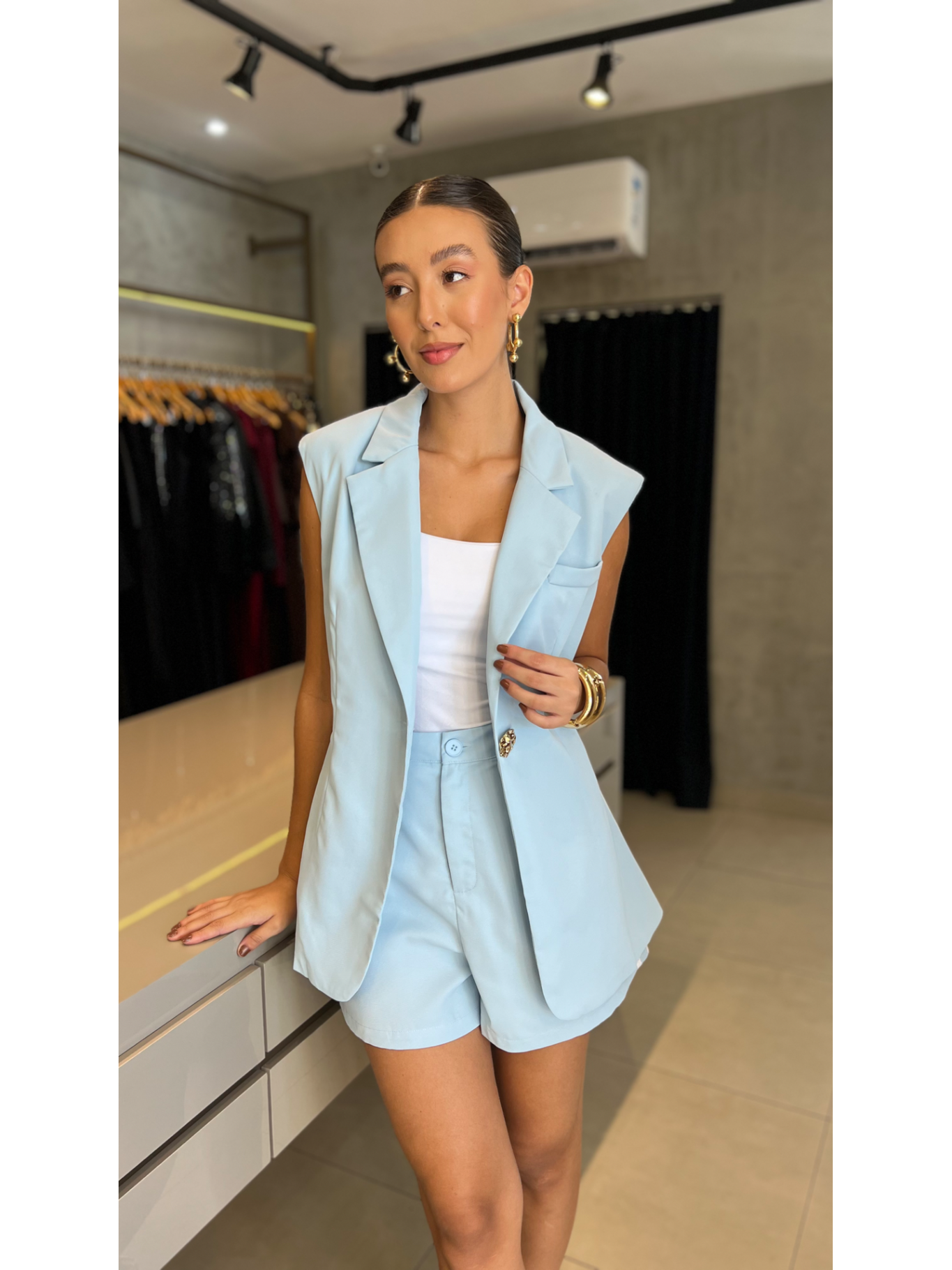 CONJUNTO COLETE SHORT LUMI