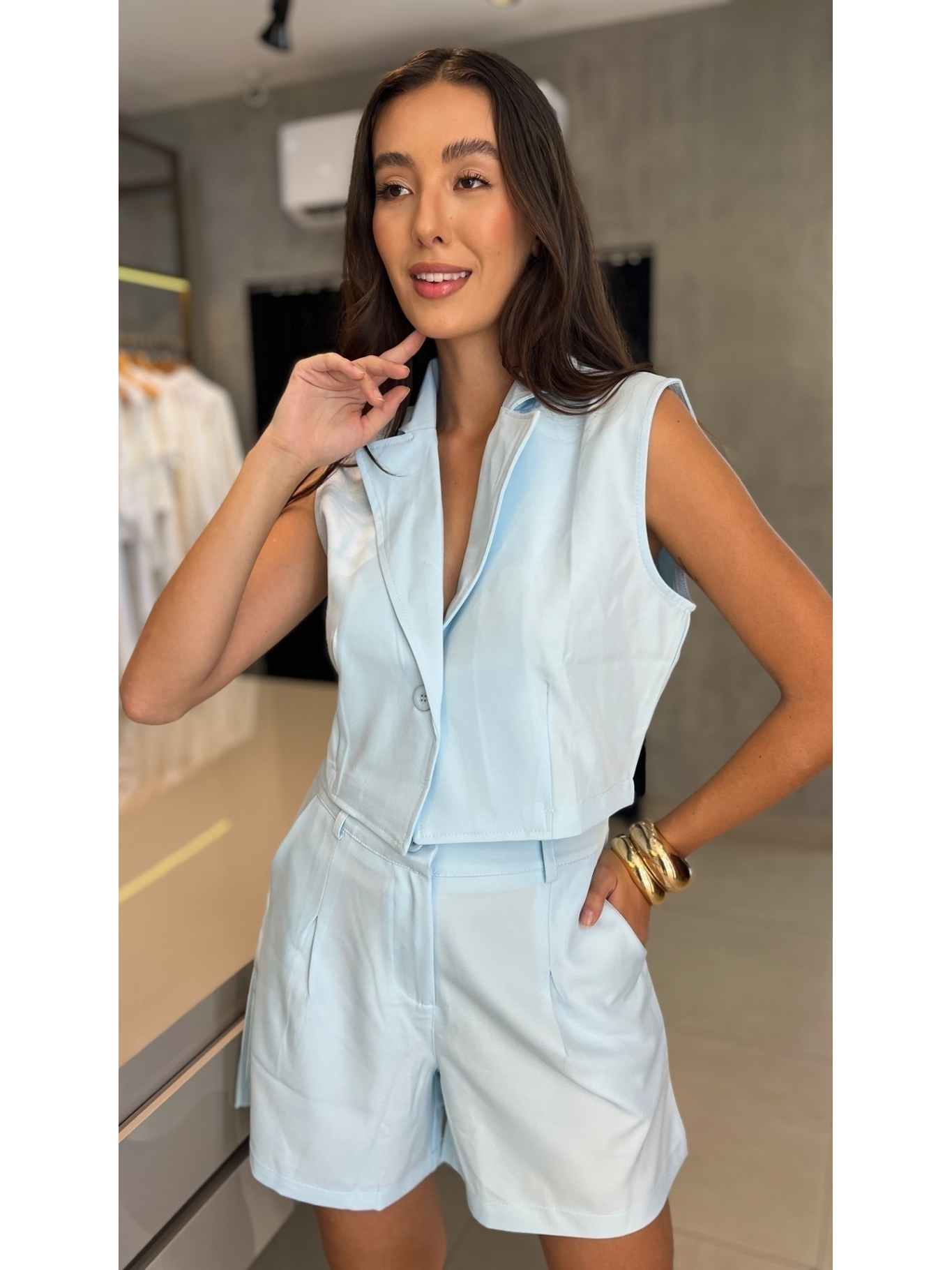 CONJUNTO ALFAIATARIA CURTO LADY