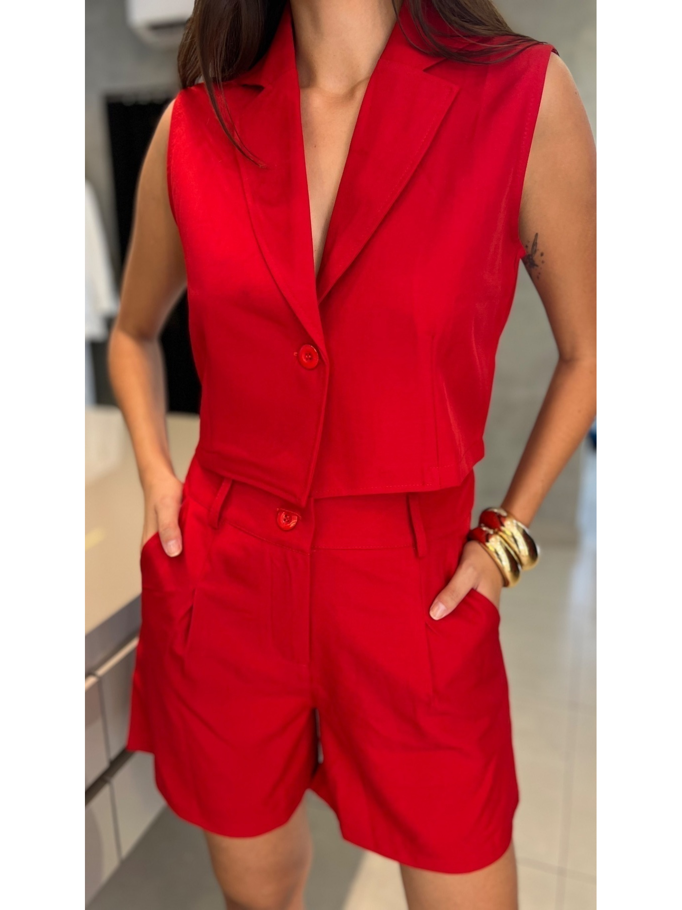 CONJUNTO ALFAIATARIA CURTO LADY