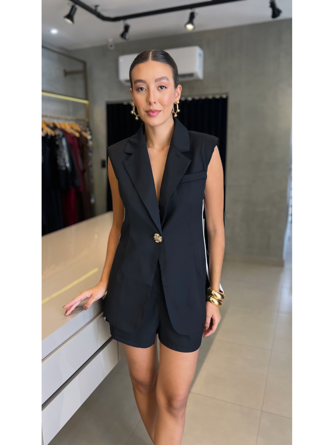 CONJUNTO COLETE SHORT LUMI